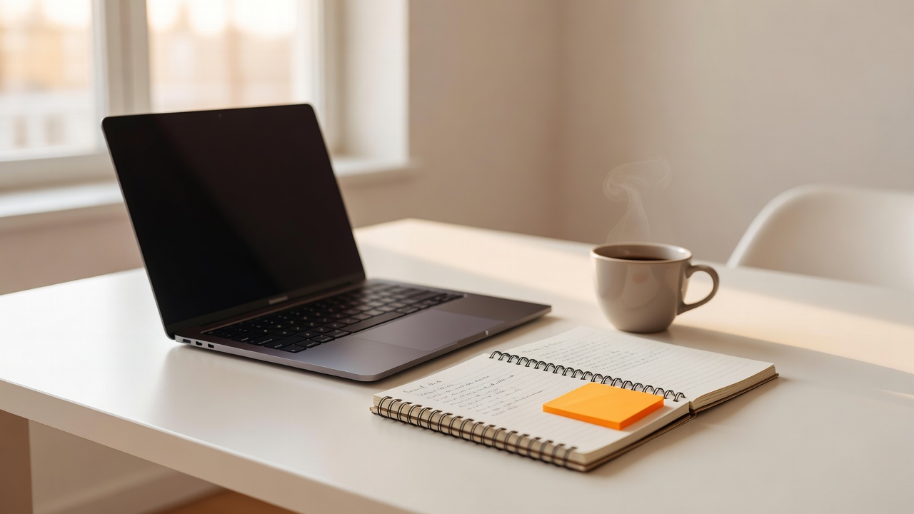 Bright, warm photo of a desk workspace representing Donovan Digital Solutions company culture
